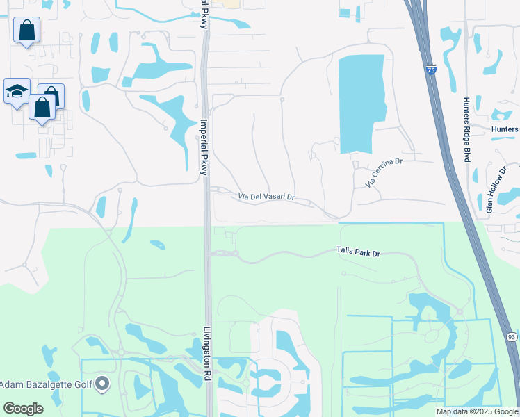 map of restaurants, bars, coffee shops, grocery stores, and more near 204 Corsia Trieste Way in Bonita Springs