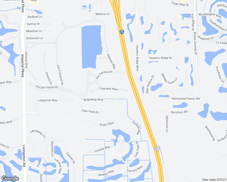map of restaurants, bars, coffee shops, grocery stores, and more near 12180 Toscana Way in Bonita Springs