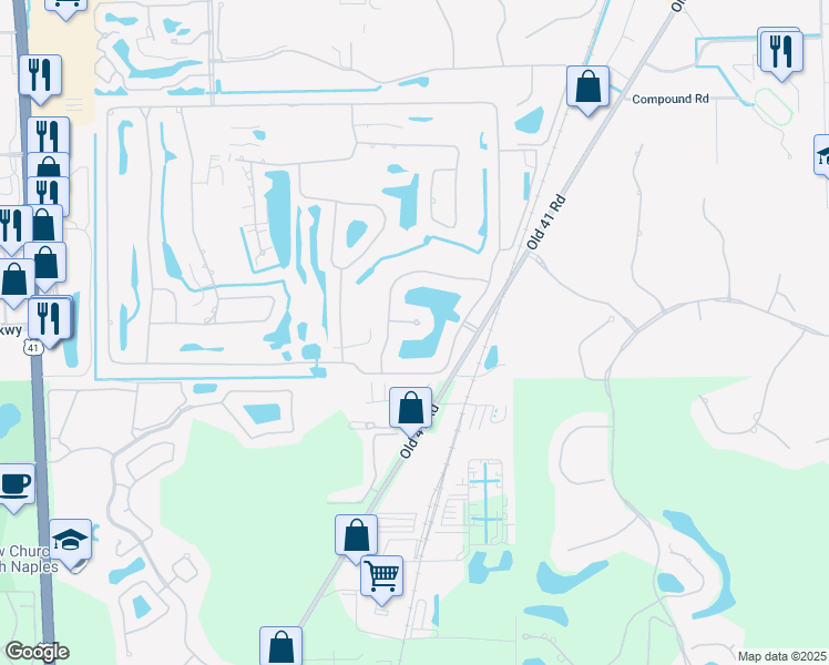 map of restaurants, bars, coffee shops, grocery stores, and more near 9916 Casabella Way in Bonita Springs