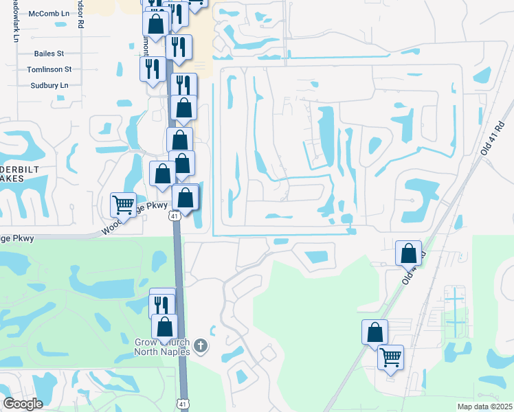 map of restaurants, bars, coffee shops, grocery stores, and more near 9785 Alhambra Lane in Bonita Springs