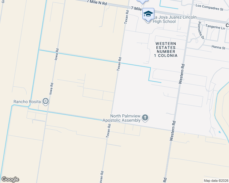 map of restaurants, bars, coffee shops, grocery stores, and more near 7427 Texan Road in Mission