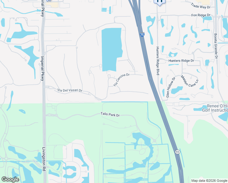 map of restaurants, bars, coffee shops, grocery stores, and more near 12031 Toscana Way in Bonita Springs