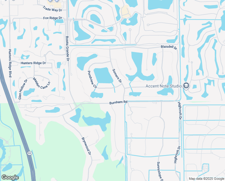 map of restaurants, bars, coffee shops, grocery stores, and more near 13770 Pondview Circle in Naples