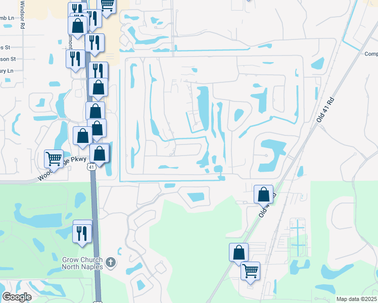map of restaurants, bars, coffee shops, grocery stores, and more near 9910 El Greco Circle in Bonita Springs