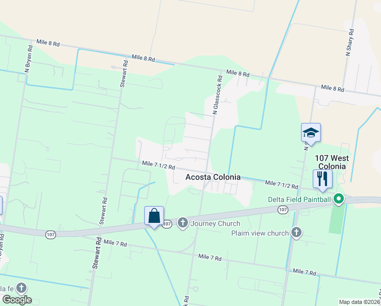 map of restaurants, bars, coffee shops, grocery stores, and more near 6937 Cambell Drive in Mission
