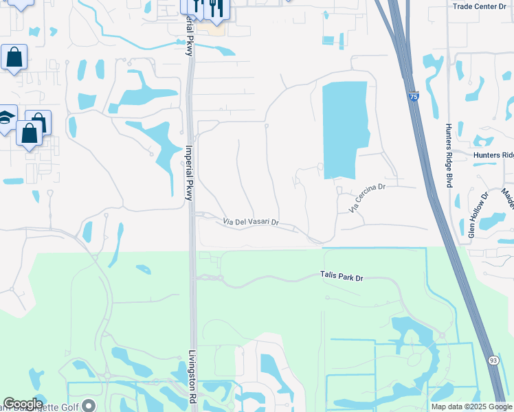 map of restaurants, bars, coffee shops, grocery stores, and more near 28696 Pienza Court in Bonita Springs