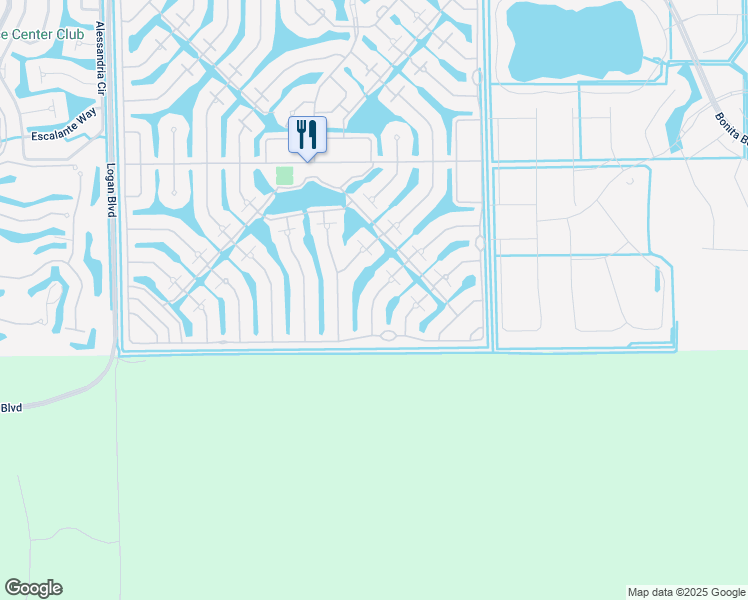 map of restaurants, bars, coffee shops, grocery stores, and more near 15389 Trevally Way in Bonita Springs