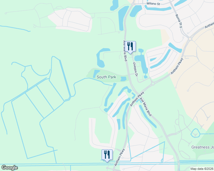 map of restaurants, bars, coffee shops, grocery stores, and more near 5960 Plymouth Place in Ave Maria