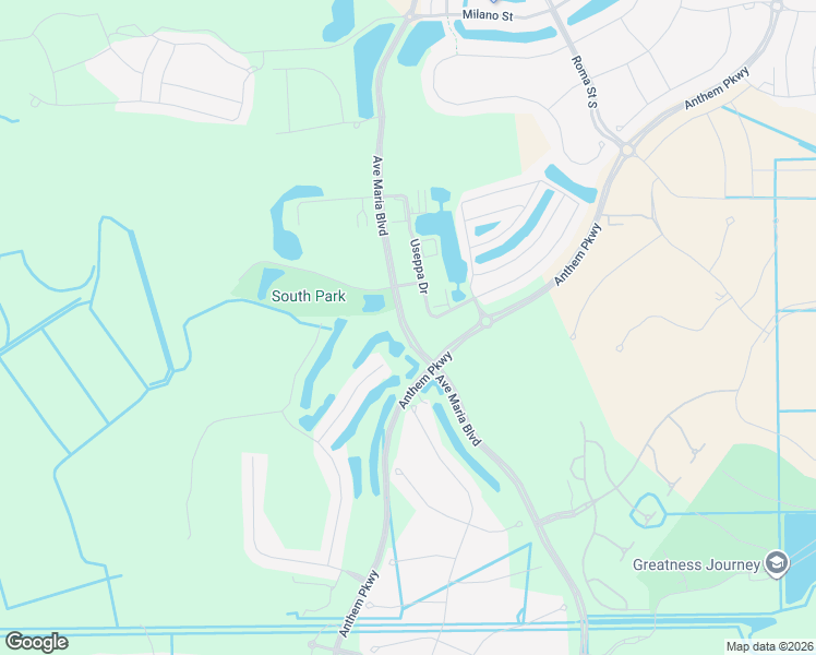 map of restaurants, bars, coffee shops, grocery stores, and more near Avenue Maria Boulevard in Ave Maria