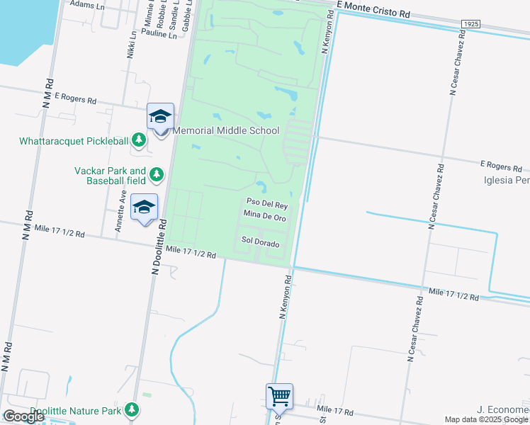 map of restaurants, bars, coffee shops, grocery stores, and more near 3518 Paseo Del Rey in Edinburg