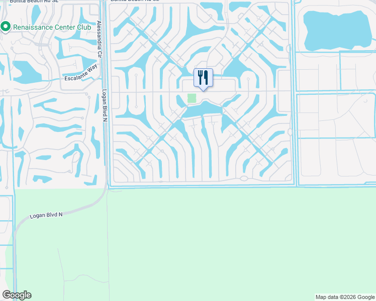 map of restaurants, bars, coffee shops, grocery stores, and more near 28743 Xenon Way in Bonita Springs