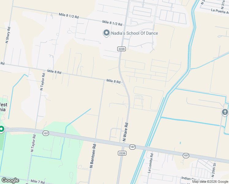 map of restaurants, bars, coffee shops, grocery stores, and more near 12431 Ware Road in Edinburg