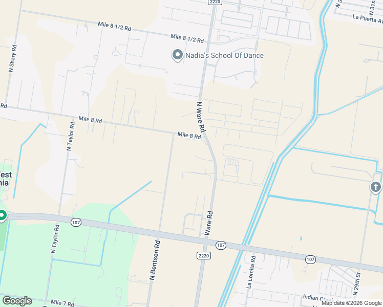 map of restaurants, bars, coffee shops, grocery stores, and more near 12431 Ware Road in Edinburg