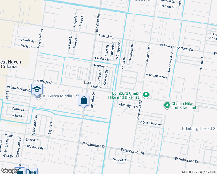 map of restaurants, bars, coffee shops, grocery stores, and more near 1413 Nassau Street in Edinburg