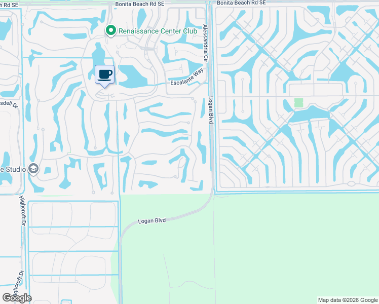 map of restaurants, bars, coffee shops, grocery stores, and more near 14627 Speranza Way in Bonita Springs
