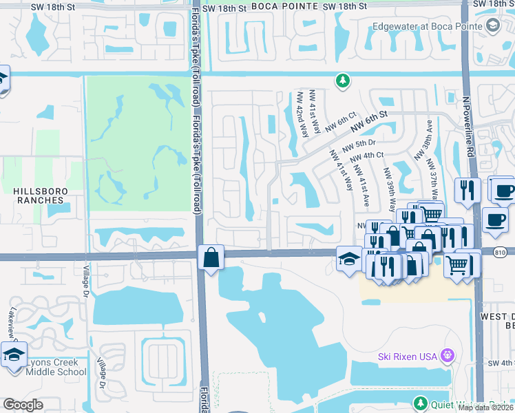 map of restaurants, bars, coffee shops, grocery stores, and more near 231 Northwest 45th Avenue in Deerfield Beach
