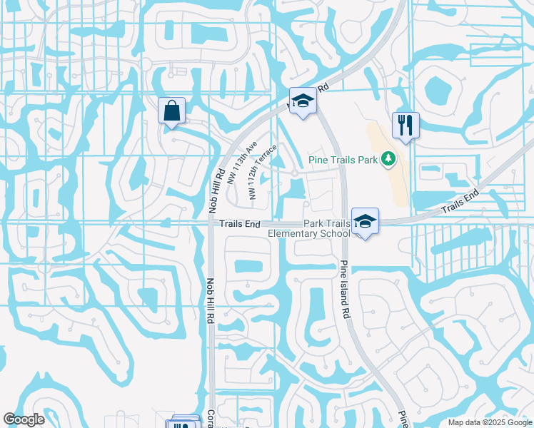 map of restaurants, bars, coffee shops, grocery stores, and more near 11144 Northwest 72nd Place in Parkland