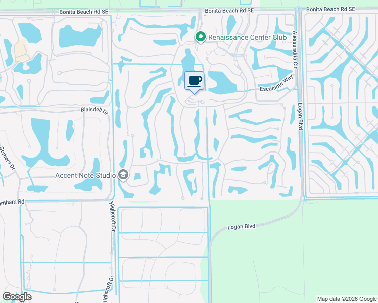 map of restaurants, bars, coffee shops, grocery stores, and more near 28551 Raffini Lane in Bonita Springs