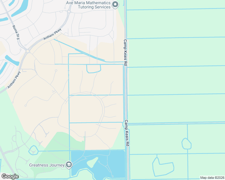 map of restaurants, bars, coffee shops, grocery stores, and more near 5289 Camp Keais Road in Ave Maria