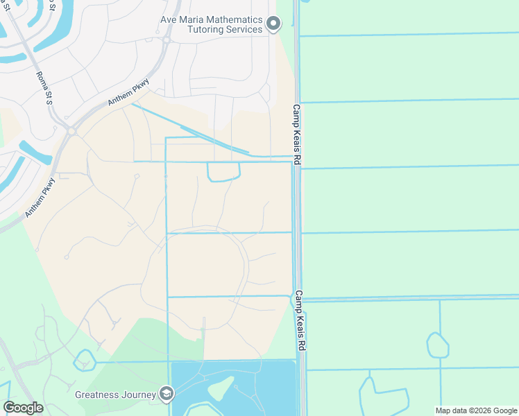 map of restaurants, bars, coffee shops, grocery stores, and more near 5289 Camp Keais Road in Ave Maria