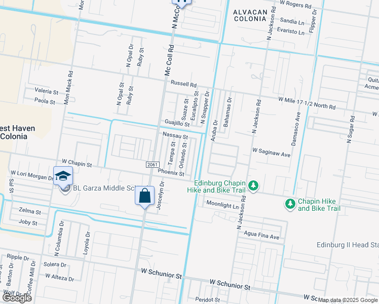map of restaurants, bars, coffee shops, grocery stores, and more near 1609 Nassau Street in Edinburg