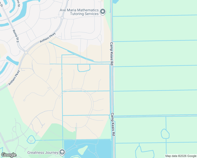 map of restaurants, bars, coffee shops, grocery stores, and more near 5289 Camp Keais Road in Ave Maria