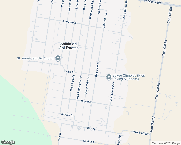 map of restaurants, bars, coffee shops, grocery stores, and more near 17002 Queen Palm Drive in Penitas