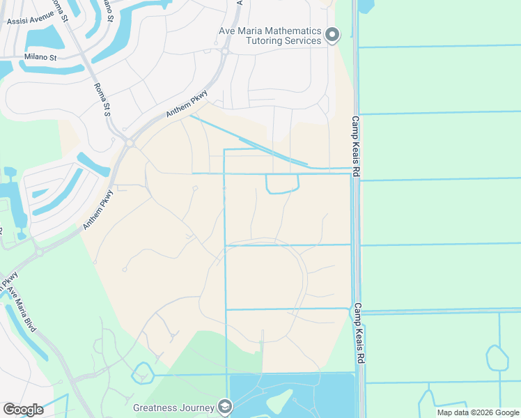 map of restaurants, bars, coffee shops, grocery stores, and more near Unnamed Road in Ave Maria