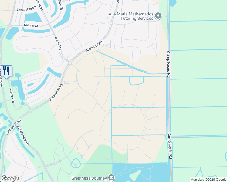map of restaurants, bars, coffee shops, grocery stores, and more near Bellerawalk Boulevard in Immokalee