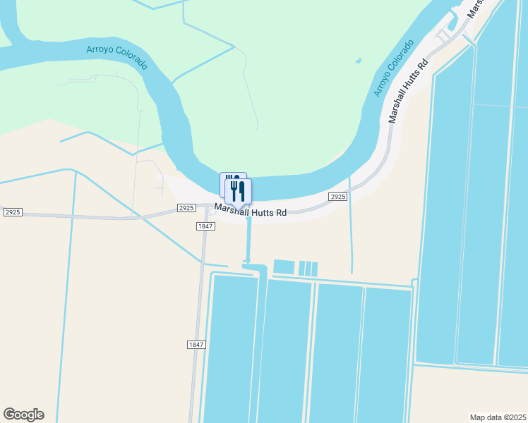 map of restaurants, bars, coffee shops, grocery stores, and more near 35493 Marshall Hutts Road in Rio Hondo