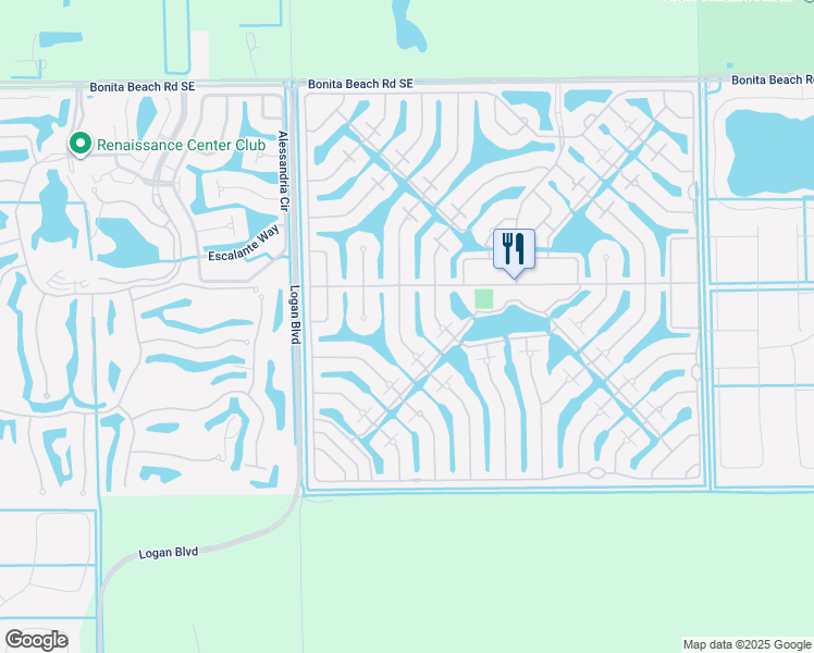 map of restaurants, bars, coffee shops, grocery stores, and more near 28529 Guinivere Way in Bonita Springs