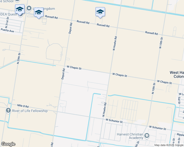 map of restaurants, bars, coffee shops, grocery stores, and more near 5320 West Chapin Street in Edinburg