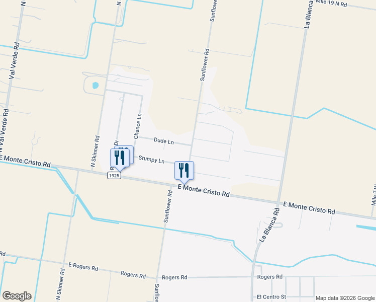 map of restaurants, bars, coffee shops, grocery stores, and more near 14106 Clover in Edinburg