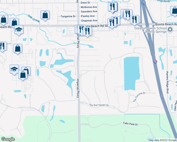 map of restaurants, bars, coffee shops, grocery stores, and more near 28570 Altessa Way in Bonita Springs