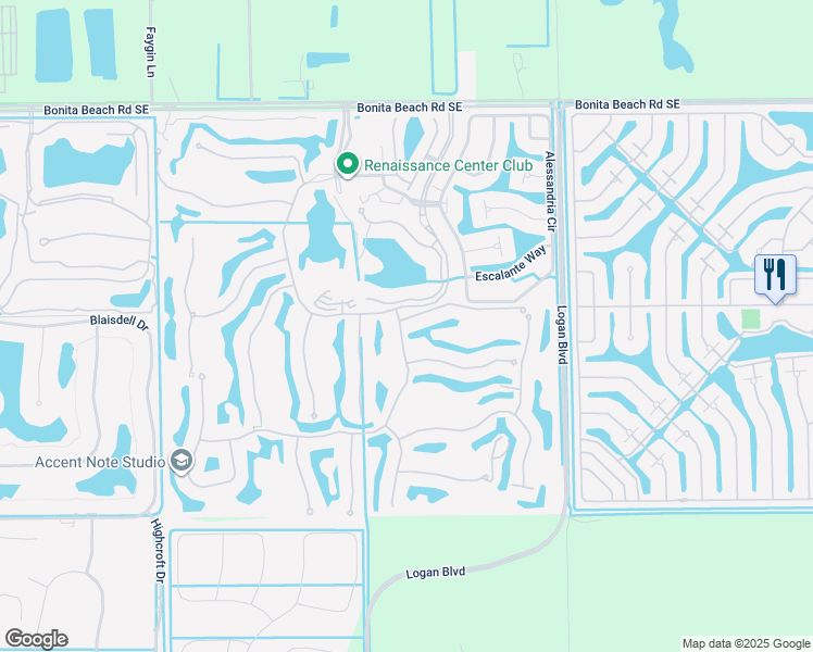 map of restaurants, bars, coffee shops, grocery stores, and more near 14501 Carino Terrace in Bonita Springs