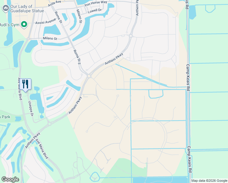 map of restaurants, bars, coffee shops, grocery stores, and more near Unnamed Road in Ave Maria