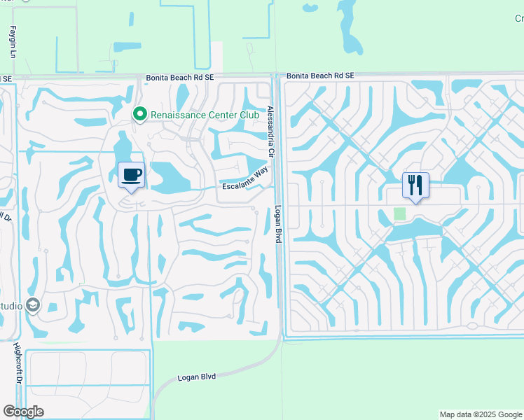 map of restaurants, bars, coffee shops, grocery stores, and more near 28505 Risorsa Place in Bonita Springs