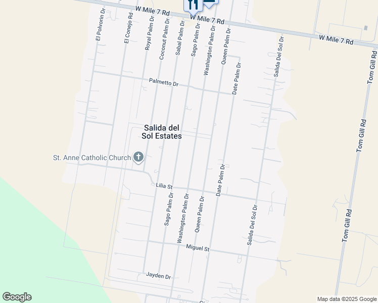 map of restaurants, bars, coffee shops, grocery stores, and more near 17201 Washington Palm Dr in Penitas