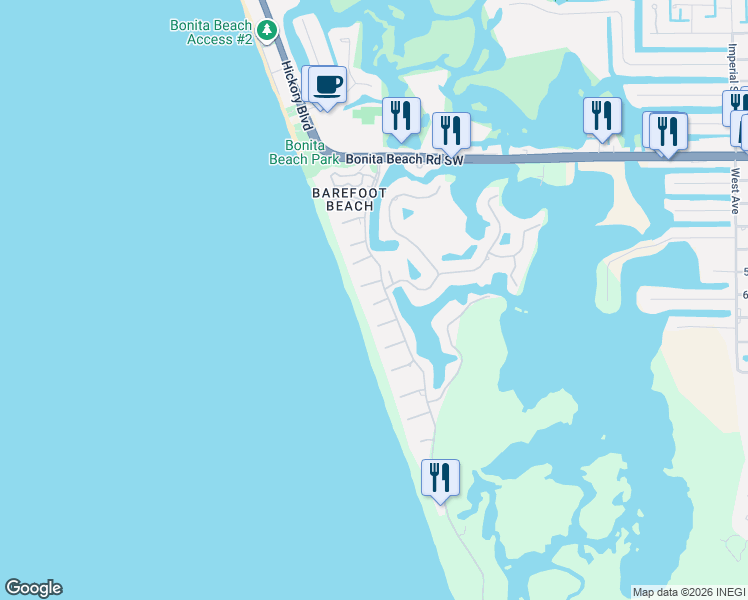 map of restaurants, bars, coffee shops, grocery stores, and more near 115 Felipe Lane in Bonita Springs