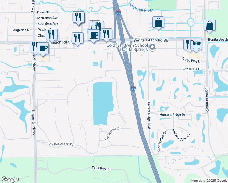 map of restaurants, bars, coffee shops, grocery stores, and more near 28352 Altessa Way in Bonita Springs