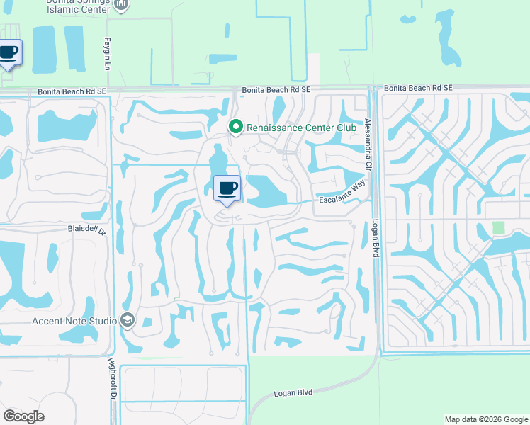 map of restaurants, bars, coffee shops, grocery stores, and more near 14681 Bellino Terrace in Bonita Springs