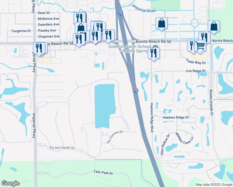 map of restaurants, bars, coffee shops, grocery stores, and more near 28352 Altessa Way in Bonita Springs