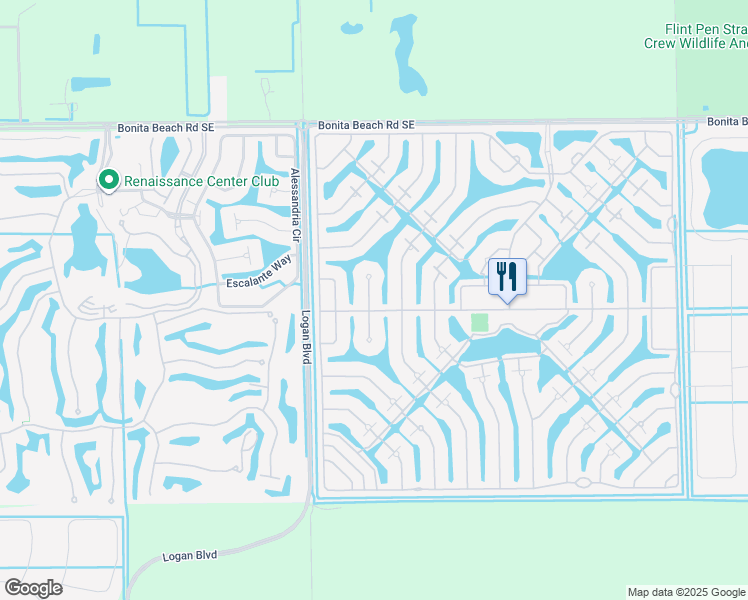 map of restaurants, bars, coffee shops, grocery stores, and more near 28277 Insular Way in Bonita Springs