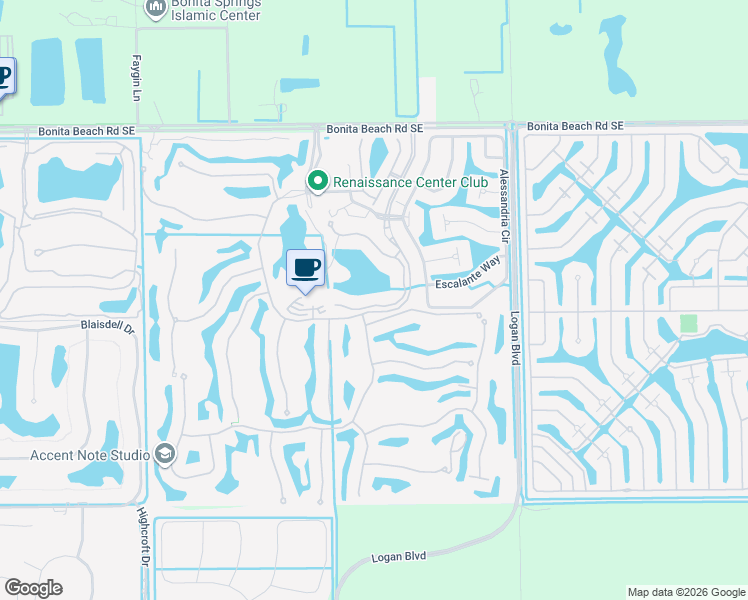 map of restaurants, bars, coffee shops, grocery stores, and more near 14661 Bellino Terrace in Bonita Springs
