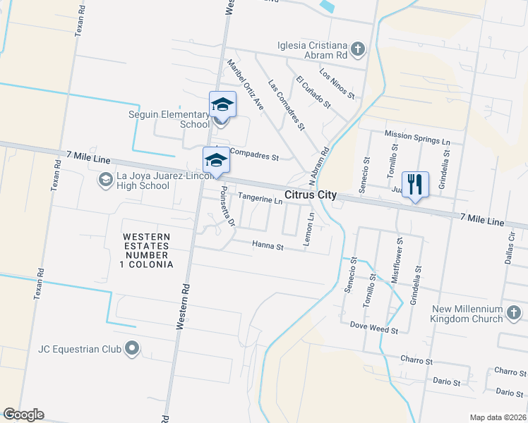 map of restaurants, bars, coffee shops, grocery stores, and more near 8129 Navel Lane in Mission