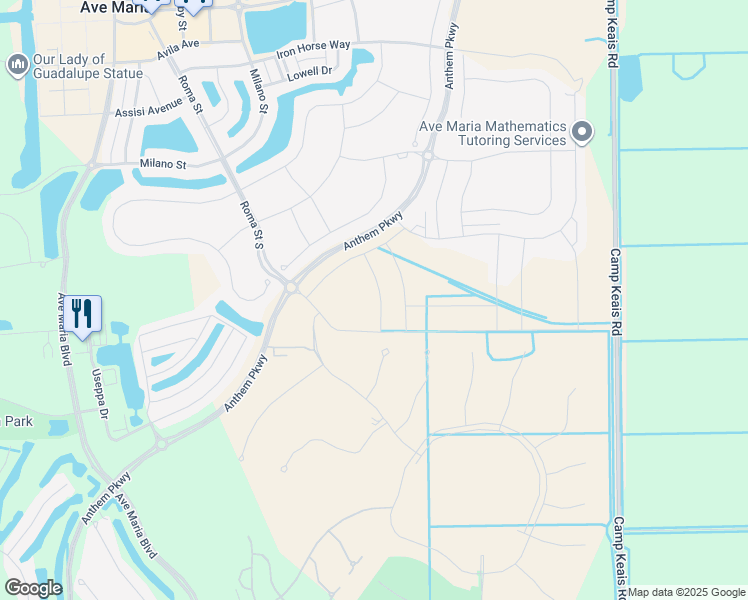 map of restaurants, bars, coffee shops, grocery stores, and more near 5470-5498 Useppa Drive in Ave Maria