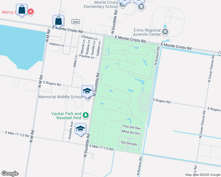 map of restaurants, bars, coffee shops, grocery stores, and more near Country Club Drive in Edinburg