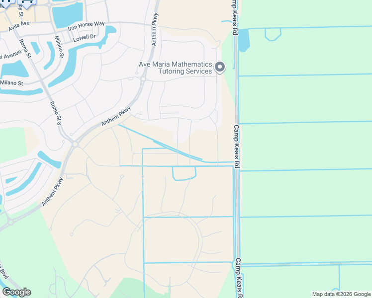 map of restaurants, bars, coffee shops, grocery stores, and more near Unnamed Road in Ave Maria