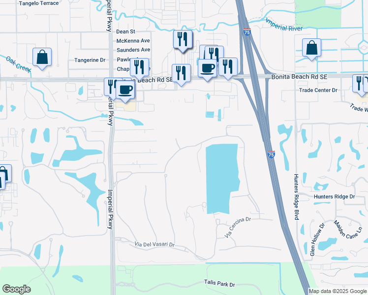 map of restaurants, bars, coffee shops, grocery stores, and more near 28485 Altessa Way in Bonita Springs