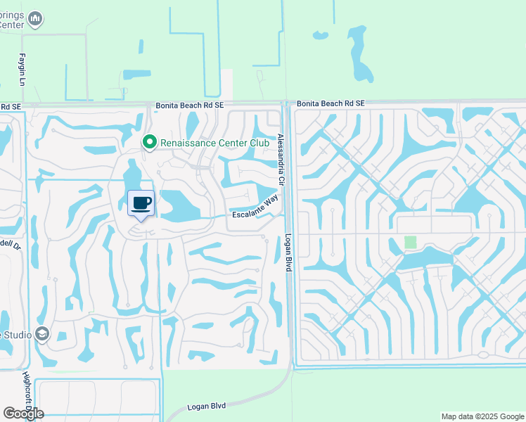map of restaurants, bars, coffee shops, grocery stores, and more near 14733 Ferrara Court in Bonita Springs